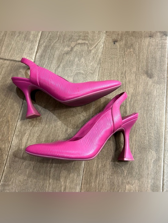 Vionic Shoes - Vionic Hot Pink Slingback ribbed Pointed-Toe Heels 7